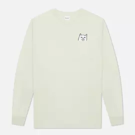 Мужской лонгслив RIPNDIP Lord Nermal Pocket, цвет зелёный, размер M