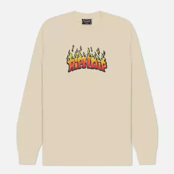 Мужской лонгслив RIPNDIP Scary Cute, цвет бежевый, размер S