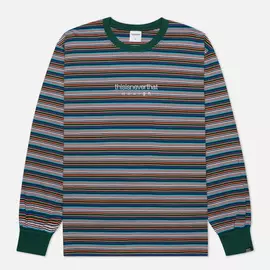 Мужской лонгслив thisisneverthat Striped, цвет зелёный, размер L