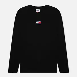 Мужской лонгслив Tommy Jeans Tommy Badge Pure Organic Cotton, цвет чёрный, размер L