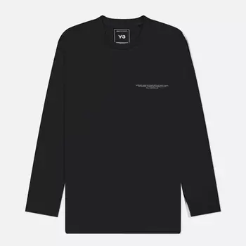 Мужской лонгслив Y-3 Logo, цвет чёрный, размер S