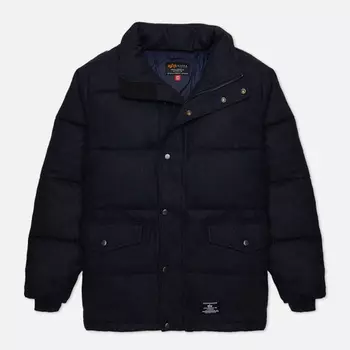 Мужской пуховик Alpha Industries Wool Puffer Parka, цвет синий, размер XXL