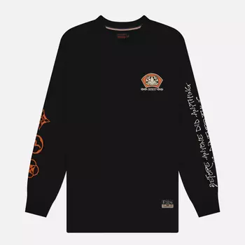 Мужской лонгслив Evisu Seagull Printed, цвет чёрный, размер XXL