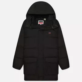Мужской пуховик Levi's Fillmore Mid, цвет чёрный, размер L