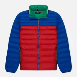 Мужской пуховик Polo Ralph Lauren The Packable Colour-Blocked PrimaLoft ThermoPlume, цвет красный, размер M