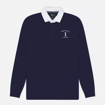 Мужской лонгслив Hackett Heritage Essential Rugby, цвет синий, размер XL