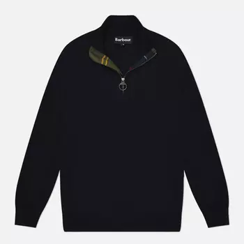 Мужской свитер Barbour Cotton Half Zip, цвет синий, размер L