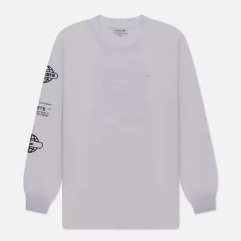 Мужской лонгслив Lacoste Relaxed Fit Printed Crew Neck, цвет белый, размер XL