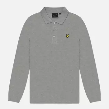 Мужской лонгслив Lyle & Scott Pique Stretch, цвет серый, размер XXL