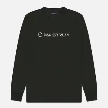 Мужской лонгслив MA.Strum Cracked Logo, цвет оливковый, размер XXL