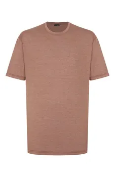 Футболка из шелка и хлопка Kiton
