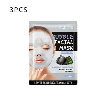 SADOER Bamboo Charcoal Bubble Mask Очищающая глубокая впитывающая очищающая маска для пор 1pcs