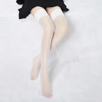Candy Color Sexy Stockings Sweet Girls Glitter Silk Stockings Knee High Elastic Long Tube Socks For Women Party Wear синий