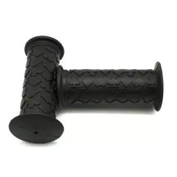 Грипсы велосипедные VELO VLG-197, Kraton, с фланцами, с закрытым концом, 82мм, черные, VLG-197