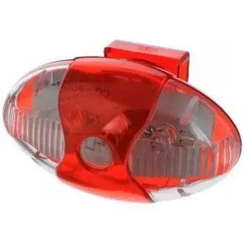 Фонарь велосипедный задний D-Light, красный, 5 светодиодов, 4 режима работы, батарейки ААА в комплекте, CG-845R1