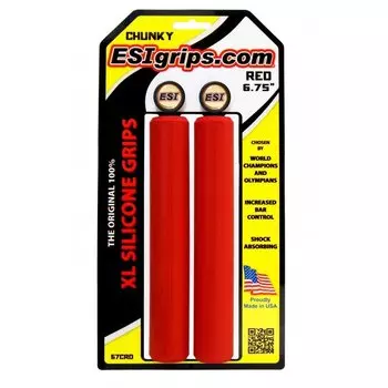 Грипсы велосипедные ESI Chunky XL 6,75", красный, 67CRD