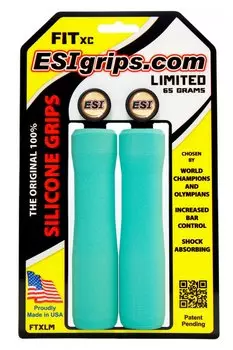 Грипсы велосипедные ESI Fit XC, Seafoam, голубой, FTXLM-SF