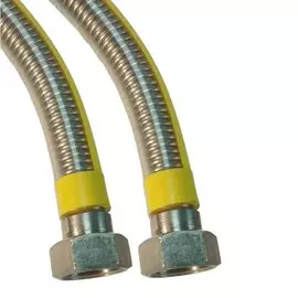 Подводка для газа 1/2"х1.2 м, г-г, сильфон ПВХ, Tuboflex