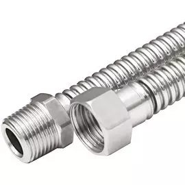 Подводка для газа 1/2"х1.5 м, г-ш, сильфон, AquaLink