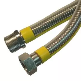 Подводка для газа 1/2"х1 м, г-ш, сильфон ПВХ, Tuboflex