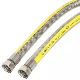 Подводка для газа ПВХ сильфонная G-Beka Г-Г 1/2", 1.2 м
