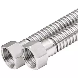 Подводка для газа 1/2"х0.8 м, г-г, сильфон, AquaLink