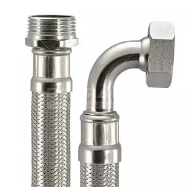 Подводка для насоса, сталь, 1", г-ш, угловая, ProFactor, 1 м, PF WFH 529.100A