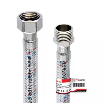 Подводка для воды 1/2"х0.3 м, г-ш, сталь, полимер, ProFactor