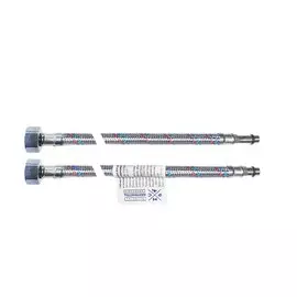 Подводка для воды М10-1/2"х0.8 м, пара, сталь, РМС