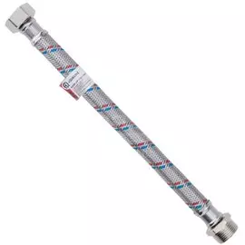 Подводка для воды 3/4"х0.8 м, г-ш, латунь, Гигант, AquaLine