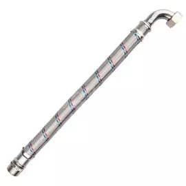 Подводка для воды 1"х0.5 м, г-ш, угловая, латунь, Гигант, AquaLine