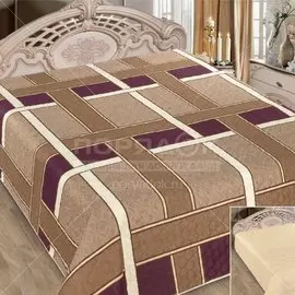 Покрывало евростандарт, 200х220 см, микрофибра, двухстороннее, Marianna, Элегант, бордово-коричневое, 5076-ПК-ЭЛГ-200-220