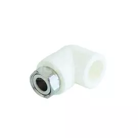 Уголок с накидной гайкой полипропилен, d20х3/4", белый, Kalde