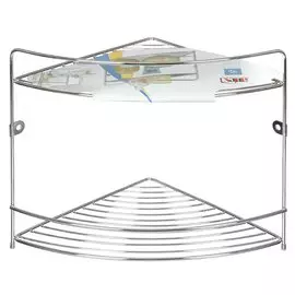 Полка для ванной угловая Artex 478-022 29 15 35 двухъярусная, 27х27х31 см