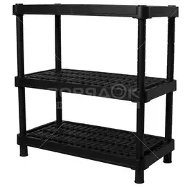 Полка универсальная прямоугольная 3 секции Blocker Expert BR3803ЧР, 90х45 см, черная