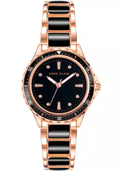 fashion наручные женские часы Anne Klein 3950BKRG. Коллекция Metals