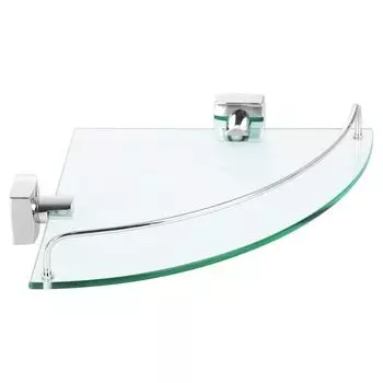 Полка стеклянная угловая Fixsen Kvadro FX-61303A