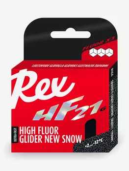 Высокофторовый парафин с графитом REX HF21Graphite Racing Service Glider, +2С...-12С, 40г, Красный