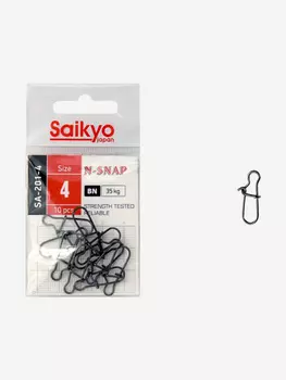 Застежка Saikyo SA-201-4 ( 1 упк. по 10шт.), Черный