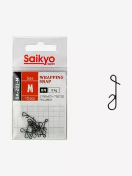 Застежка Saikyo SA-203-M ( 1 упк. по 10шт.), Черный