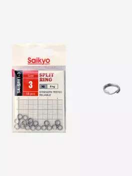 Заводное кольцо Saikyo SA-SR81-3 (1 упк. по 18 шт.), Серебряный