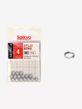 Заводное кольцо Saikyo SA-SR81-4 (1 упк. по 16 шт.), Серебряный