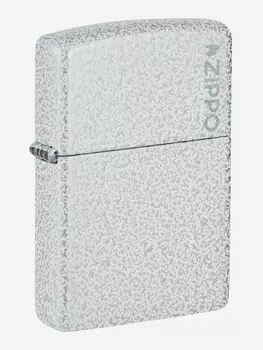 Зажигалка бензиновая ZIPPO 46020ZL Classic Logo Glacier, Белый