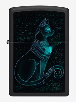 Зажигалка бензиновая ZIPPO 48582 Spiritual Cat, Черный