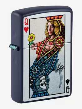 Зажигалка бензиновая ZIPPO 48723 Queen, Синий