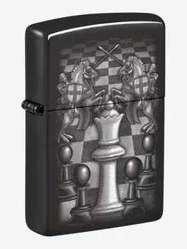 Зажигалка бензиновая ZIPPO 48762 Chess, Черный