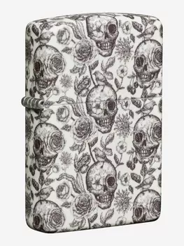 Зажигалка бензиновая ZIPPO 49458 Skeleton, Серый