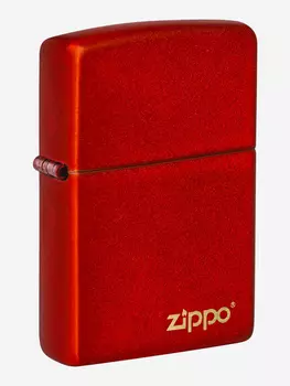 Зажигалка бензиновая ZIPPO 49475ZL Classic Logo Metallic Red, Красный