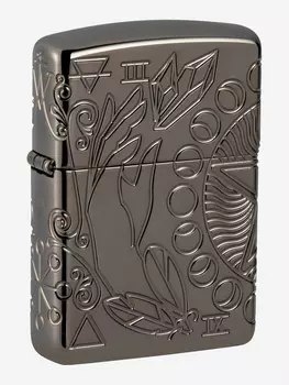 Зажигалка бензиновая ZIPPO 49689 Armor Wicca, Черный
