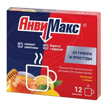 АнвиМакс порошок для приготовления раствора Мед-Лимон 12 шт